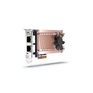 威联通 QM2-2P2G2T 双端口 M.2 2280 PCIe SSD 与双端口 2.5GbE 扩...