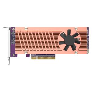 威联通 QM2-2P-384A 双端口 M.2 22110/2280 PCIe NVMe SSD 扩...