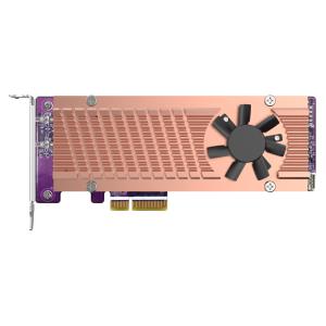 威联通 QM2-2P-244A 双端口 M.2 22110/2280 PCIe NVMe SSD 扩...