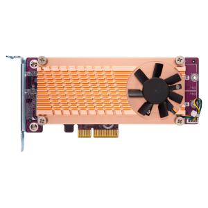 威联通 QM2-2P-344 双端口 M.2 22110/2280 PCIe NVMe SSD 扩充卡