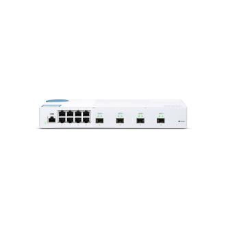 威联通 QSW-M408S 8x 1GbE RJ45 端口、4x 10GbE SFP+ 光纤端口