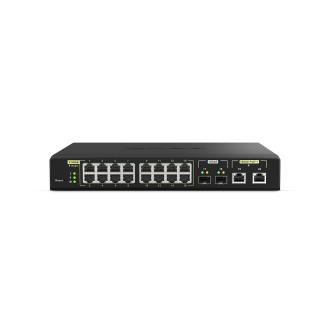 威联通 QSW-M2116P-2T2S 16x 2.5GbE 802.3at PoE+ (30W) 端口、2x 10GbE 802.3bt PoE++ (90W) 端口及 2x 10GbE SFP+ 光纤端
