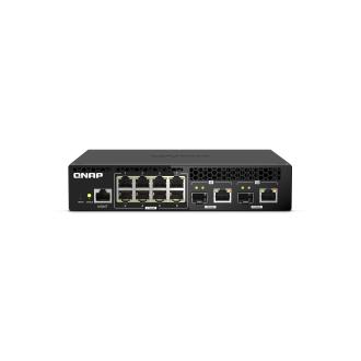 威联通 QSW-M2108R-2C 8x 2.5GbE RJ45 端口、2x 10GbE SFP+ 光纤/RJ45 复合端口