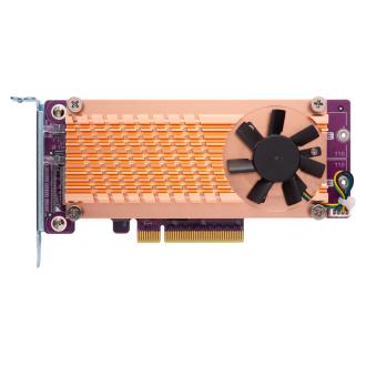 威联通 QM2-2P-384 双端口 M.2 22110/2280 PCIe NVMe SSD 扩充卡