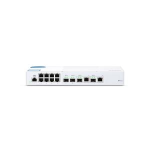 威联通 QSW-M408-2C 8x 1GbE RJ45 端口、2x 10GbE SFP+ 光纤/R...