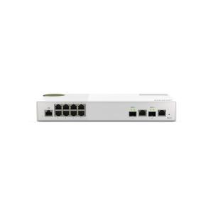 威联通 QSW-M2108-2C 8x 2.5GbE RJ45 端口、2x 10GbE SFP+ 光...