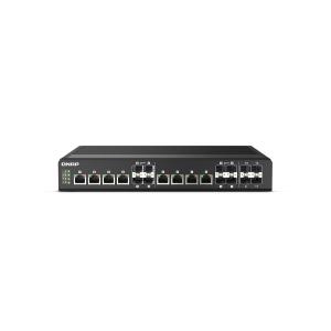 威联通 QSW-IM1200-8C 4 x10GbE SFP+ 光纤端口、8 x10GbE SFP+...