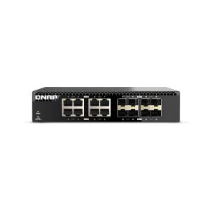 威联通 QSW-3216R-8S8T 8x 10GbE RJ45 埠、8x 10GbE SFP+ 光...