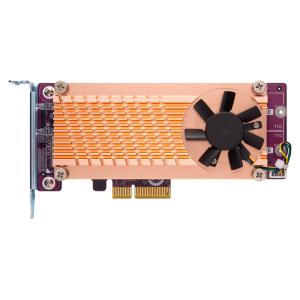 威联通 QM2-2P-344 双端口 M.2 22110/2280 PCIe NVMe SSD 扩充...